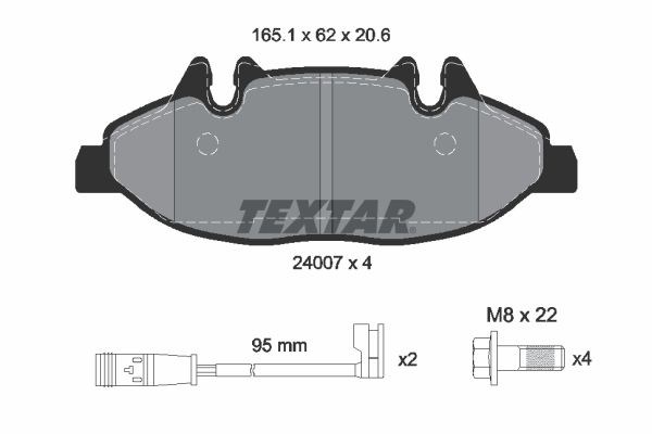 TEXTAR 2400701 Передние тормозные колодки в наличии Одесса