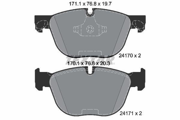 TEXTAR 2417001 Колодки тормозные передние дисковые в наличии Каменское