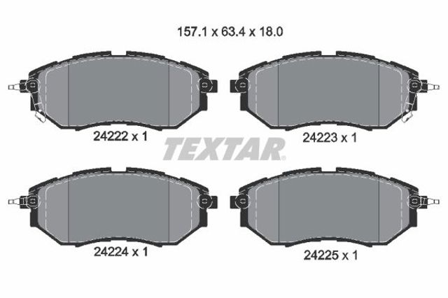 TEXTAR 2422201 Колодки тормозные передние дисковые в наличии Чернигов
