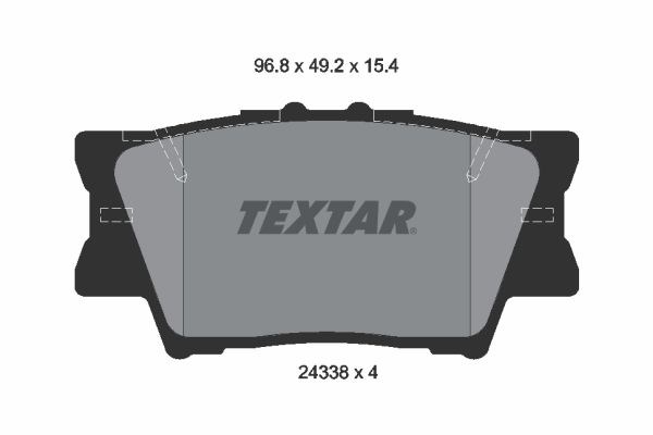 Колодки тормозные дисковые комплект 2433801 TEXTAR