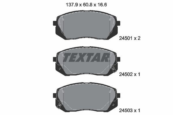 2450101 TEXTAR Колодки тормозные передние дисковые купить в Черновцы