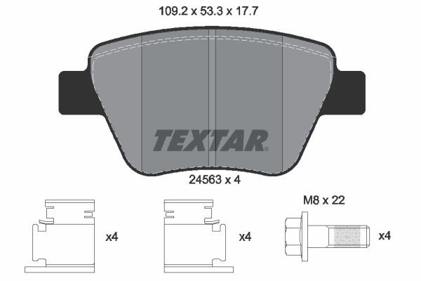 Колодки дисковые  2456301 TEXTAR