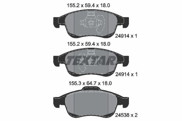 Колодки 2491401 TEXTAR