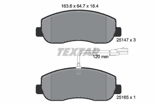 Передние тормозные колодки 2514701 TEXTAR
