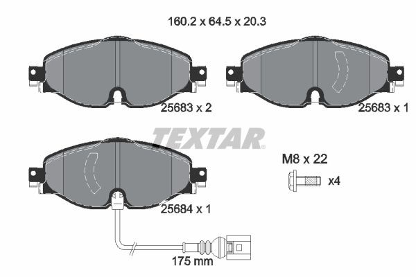 Колодки 2568301 TEXTAR