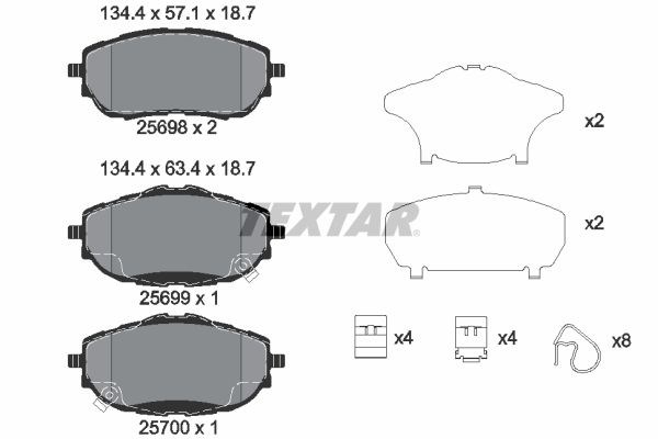 Колодки 2569801 TEXTAR