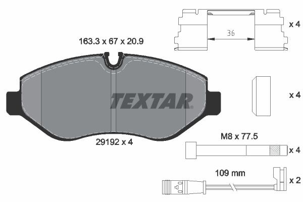 Колодки 2919202 TEXTAR