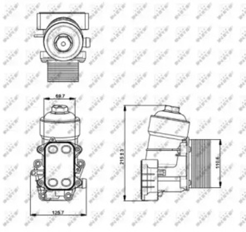NRF 31355 Корпус масляного фильтра в наличии Павлоград