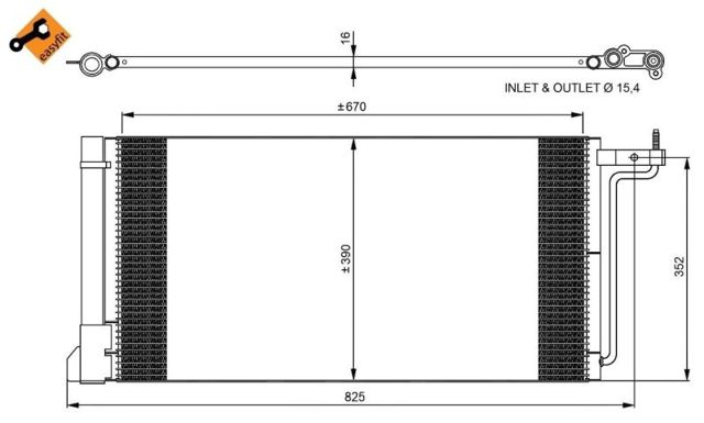 Конденсатор системы охлаждения 350051 NRF