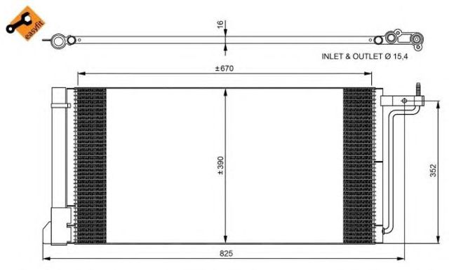350051 NRF Радиатор кондиционера купить в Николаев