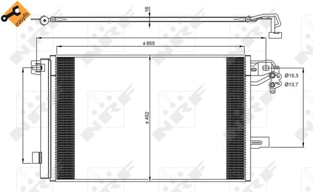 350064 NRF Радиатор кондиционера купить в Винница