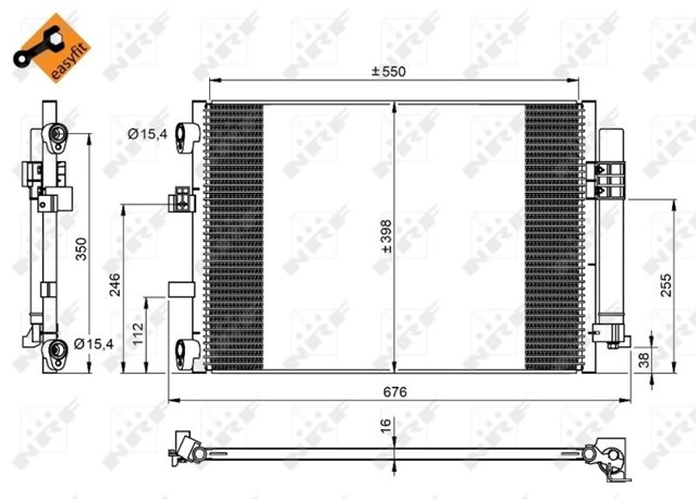 NRF 350210 Радиатор кондиционера в наличии Ирпень