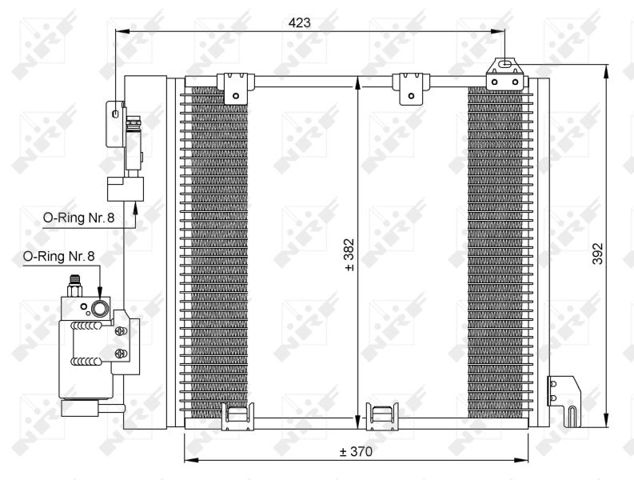 NRF 35302 Радиатор кондиционера в наличии Киев