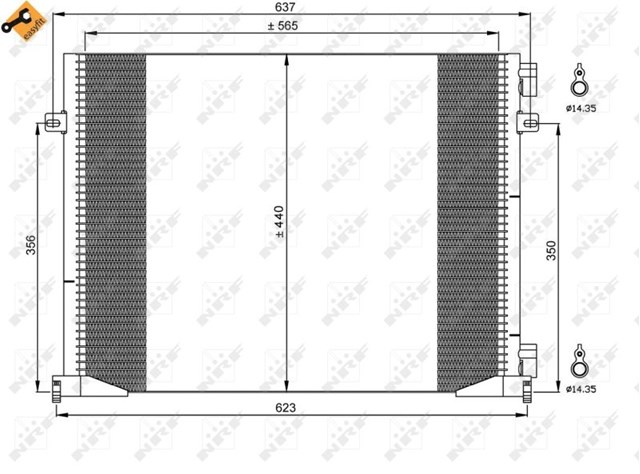Конденсатор кондиционера 35482 NRF