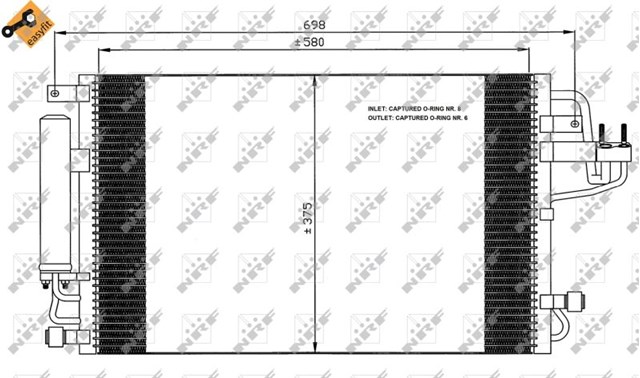 35600 NRF Радиатор кондиционера купить в Черновцы