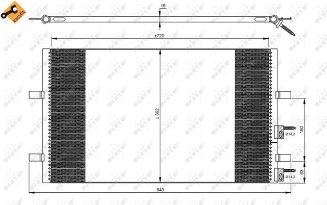 Трубопроводы и радиатор кондиционера 35846 NRF