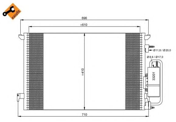 NRF 35929 Радиатор кондиционера в наличии Житомир