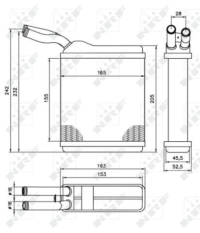 NRF 52134 Радиатор печки в наличии Чернигов