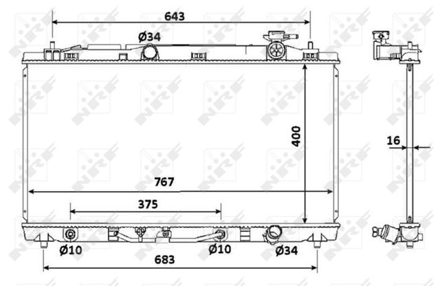 NRF 53922 Радиатор в наличии Сумы