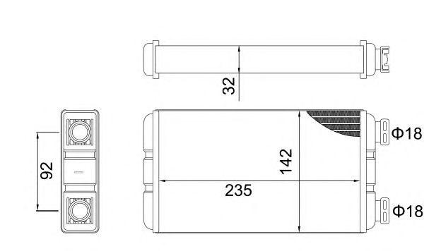 NRF 54312 Радиатор печки (отопителя) в наличии Павлоград