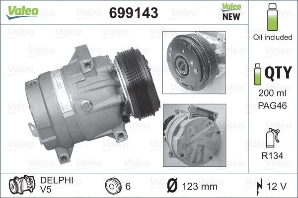 699143 VALEO Компрессор кондиционера купить в Черновцы