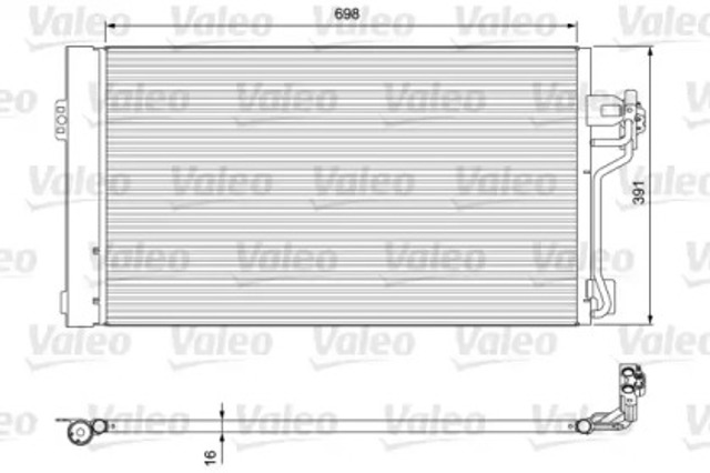 Радиатор кондиционера 814391 VALEO