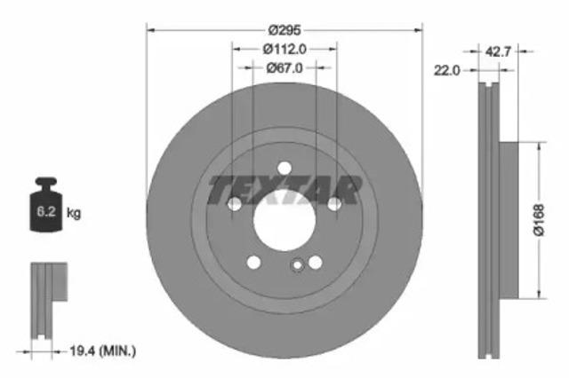 TEXTAR 92286903 Тормозные диски в наличии Днепр