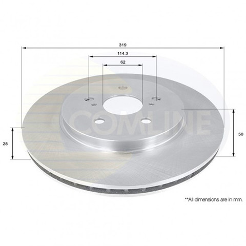 Тормоз дисковый передний ADC01158V COMLINE