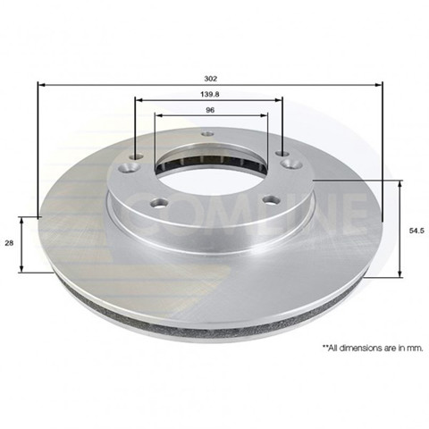 Тормоз дисковый передний ADC1051V COMLINE