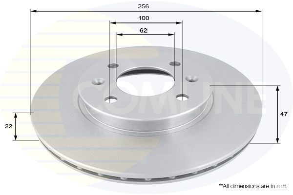Тормоз дисковый передний ADC1077V COMLINE