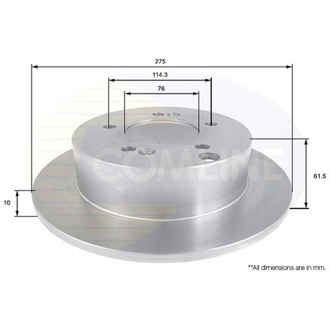 Adc1093 comline - диск гальмівний з покриттям ADC1093
