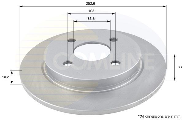 Adc1207 comline - диск гальмівний з покриттям ADC1207