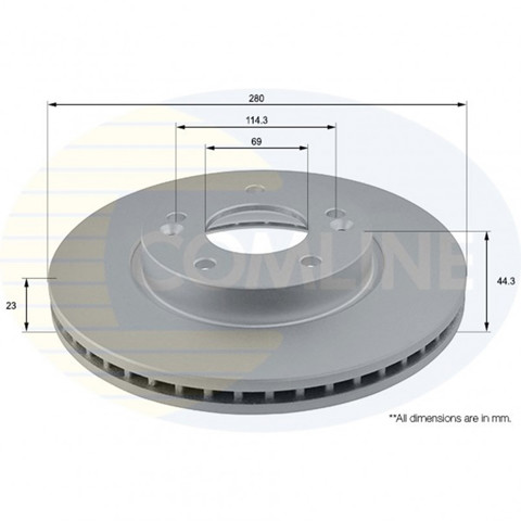 Диск тормозной передний ADC2416V COMLINE