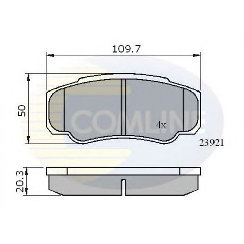 Комплект задних колодок CBP01042 COMLINE