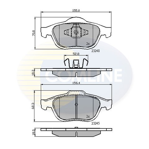 Колодки тормозные CBP01116 COMLINE