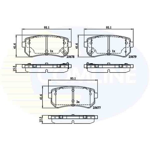 Колодки тормозные дисковые комплект CBP32276 COMLINE