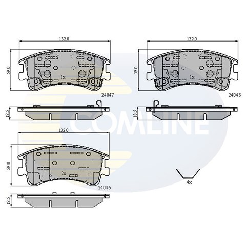 Колодки тормозные CBP3950 COMLINE