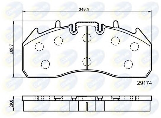 COMLINE CBP9078MK Колодки тормозные передние дисковые в наличии Украина