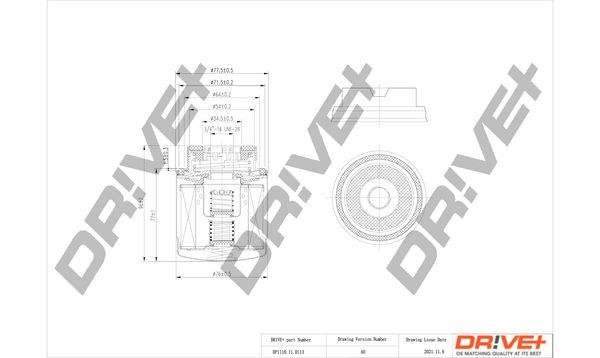 Dp1110.11.0113 drive+ - фільтр оливи (аналог wl7467) DP1110.11.0113
