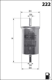 Ele6111 фільтр палива ( аналог/kl84/2) ELE6111