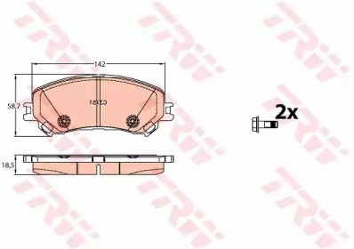 Колодки GDB2152 TRW