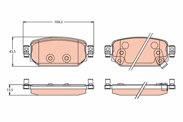 Колодки дисковые  GDB2172 TRW