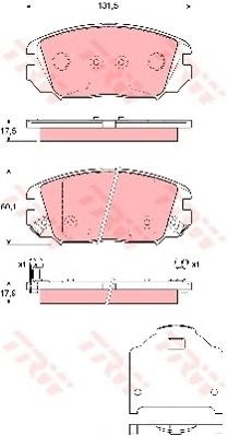 Колодки тормозные передние дисковые GDB3409 TRW
