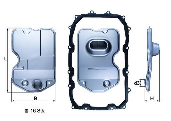 Фильтр масляный АКПП HX160KIT MAHLE