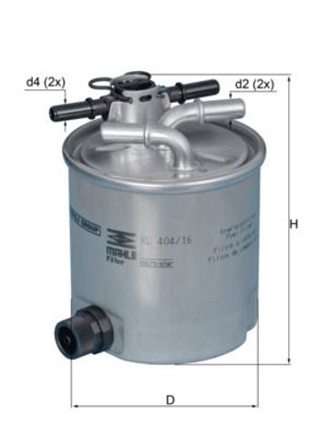 Фильтр топливный KL40416 MAHLE