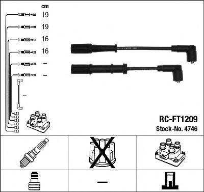 4746  (rc-ft1209)  ngk - комплект проводів запалювання RC-FT1209