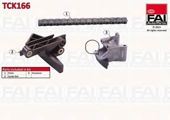 Цепь ГРМ верхняя, комплект TCK166 FAI
