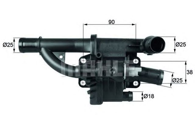 Термостат в сборе TH4083 MAHLE