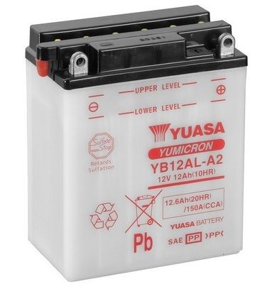 Мото yuasa 12v 12,6ah  yumicron battery  yb12al-a2 (сухозаряжений) YB12AL-A2