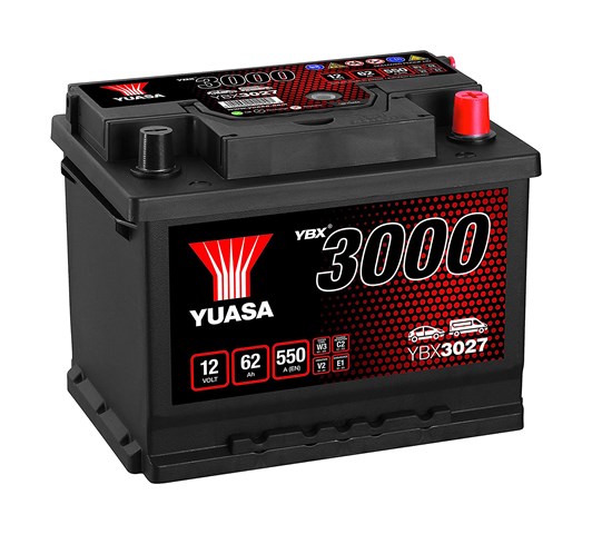 Yuasa 12v 62ah smf battery ybx3027 (0) YBX3027